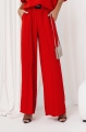 Spodnie z lnu czerwone