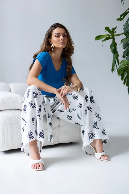 bluzka damska basic niebieska