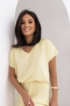 Bluzka damska satynowa basic Anett żółta