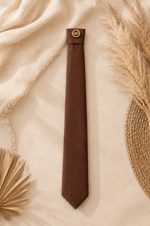 Brązowy krawat