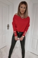 Sweter o swobodnym fasonie wykonany z dzianiny