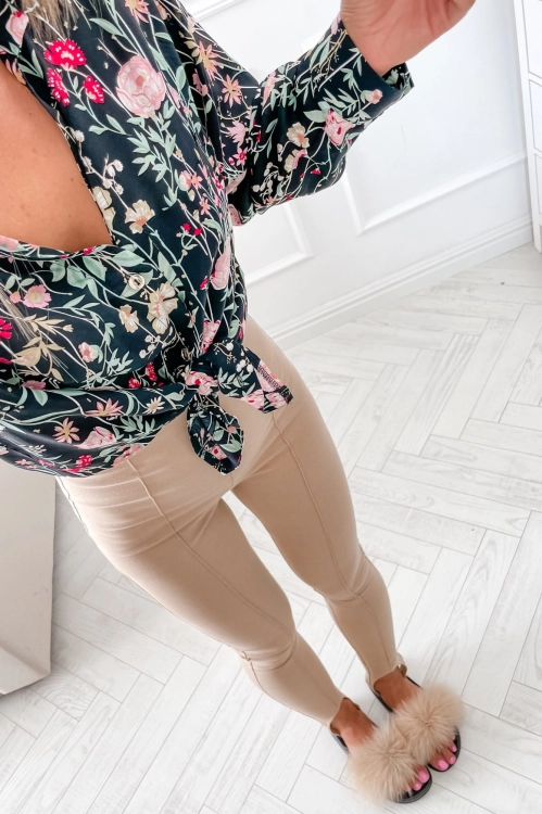 Legginsy damskie z wysokim stanem