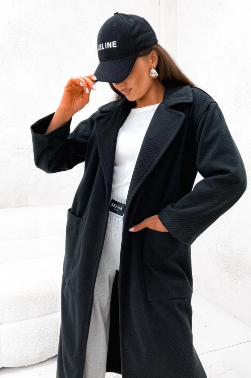 Modny długi płaszcz oversize