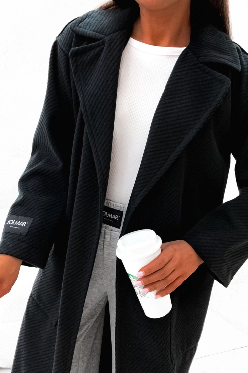 Długi płaszcz damski w stylu oversize