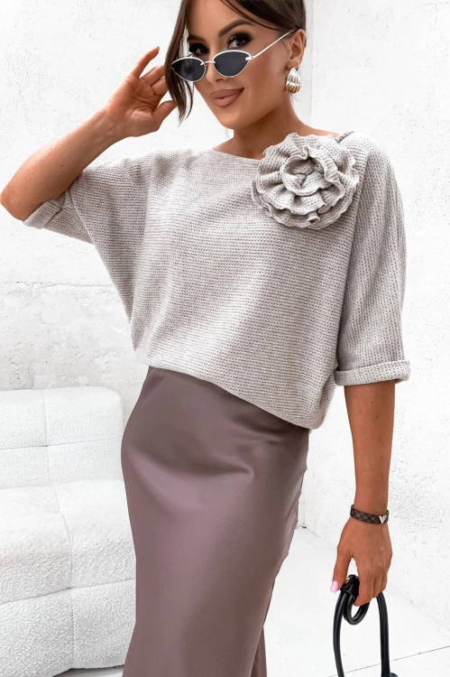 Sweter kimono z szerokimi rękawami