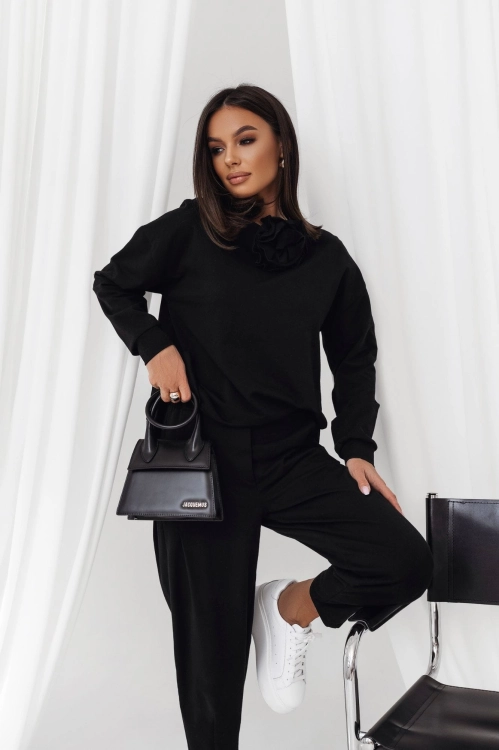 czarny dres bawełna damski na co dzień